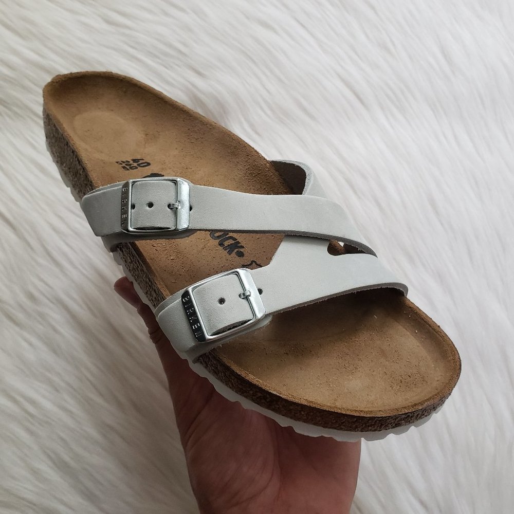 Birkenstock Yao Balance Slides Mineral Nubuck 40EU - Picture 1 of 10